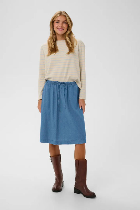 Ojetta Niðurdeilur - Medium Blue Denim