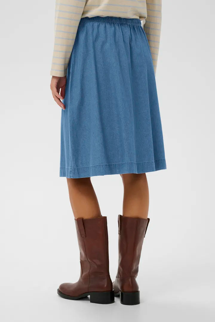 Ojetta Niðurdeilur - Medium Blue Denim