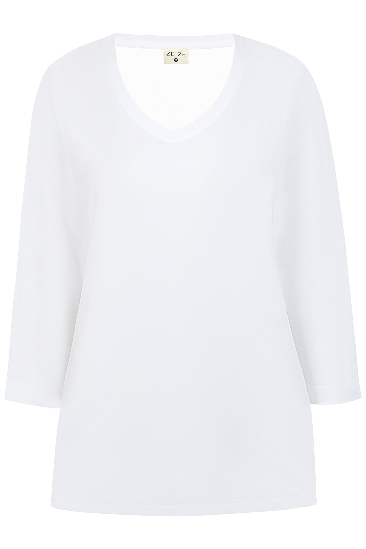 Catja T-Shirt 3/4 Erma - Hvít