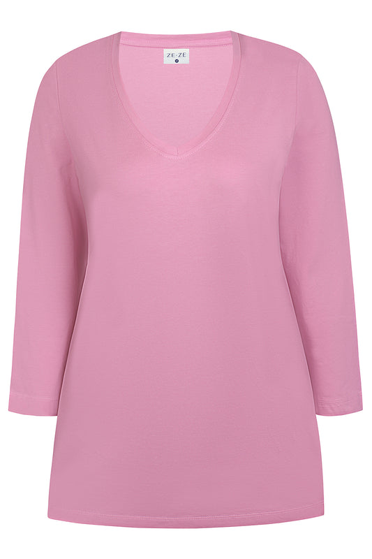 Catja T-shirt 3/4 - Rosa