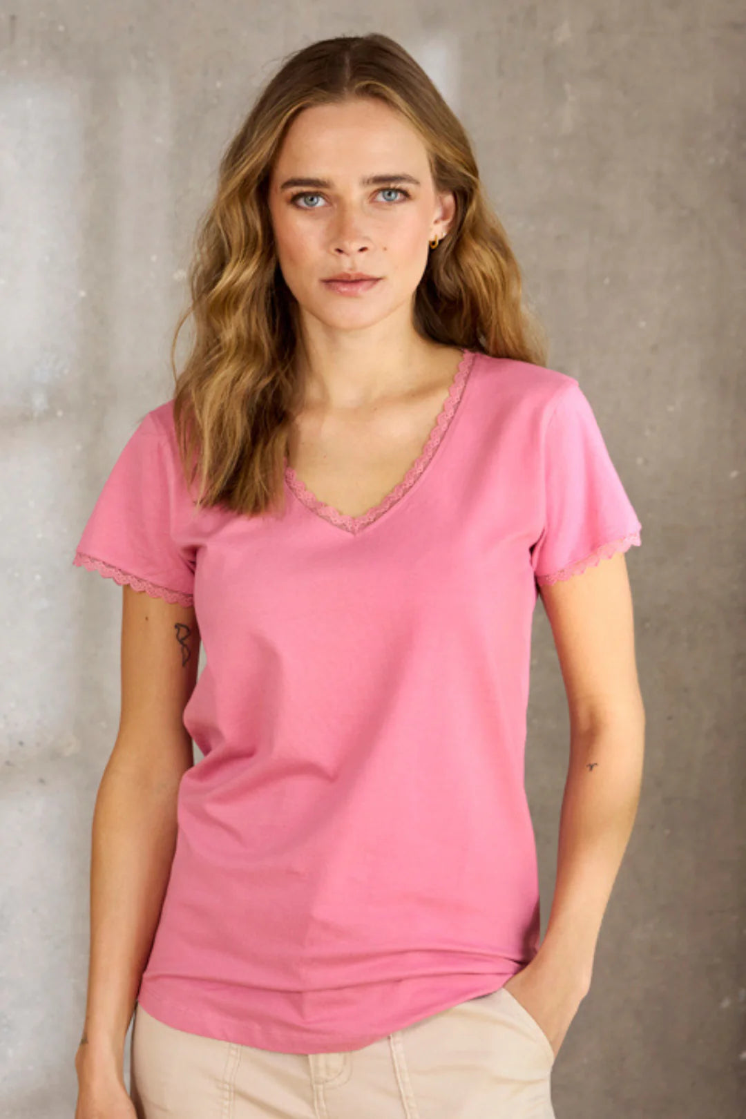 Daria T-shirt v.Blondukant - Ljósablátt