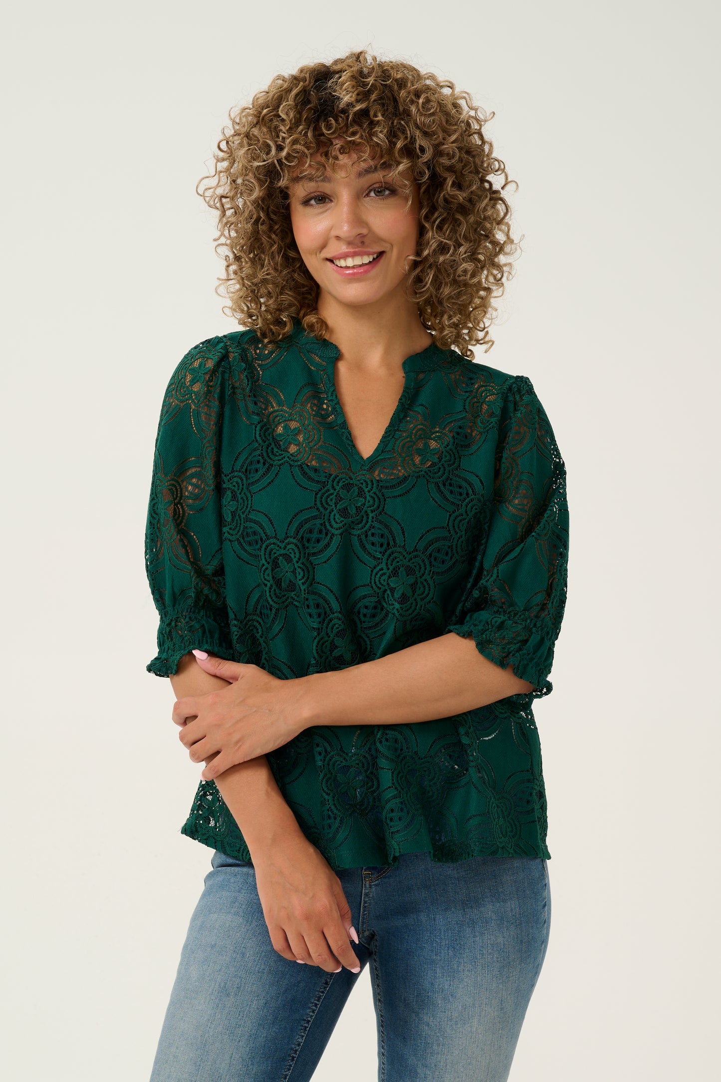 Olu Blouse - Botanical garden/ green