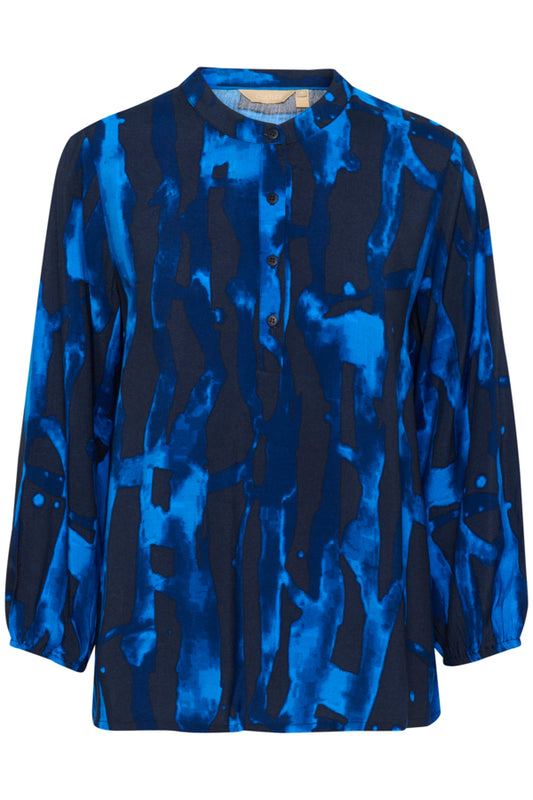 Ashley Chaina blusa - Blue Graphic