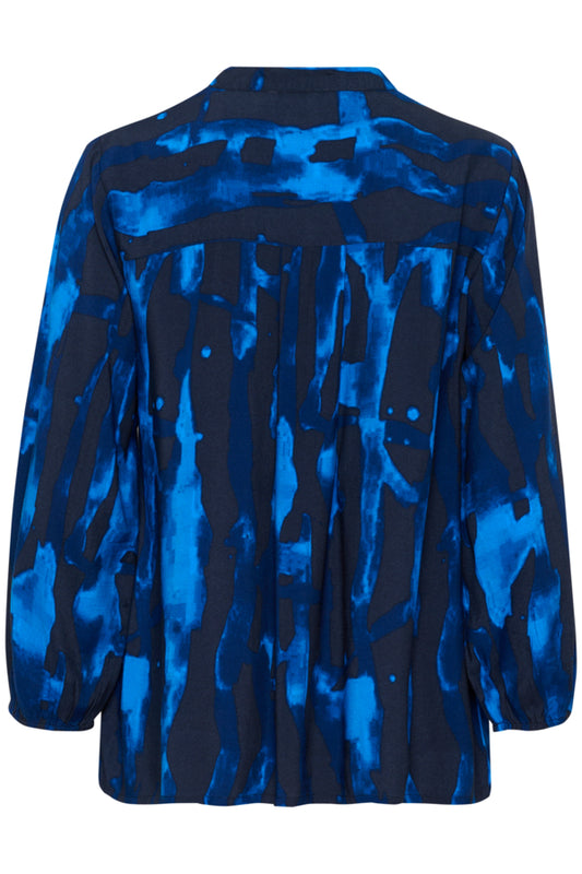 Ashley Chaina blusa - Blue Graphic