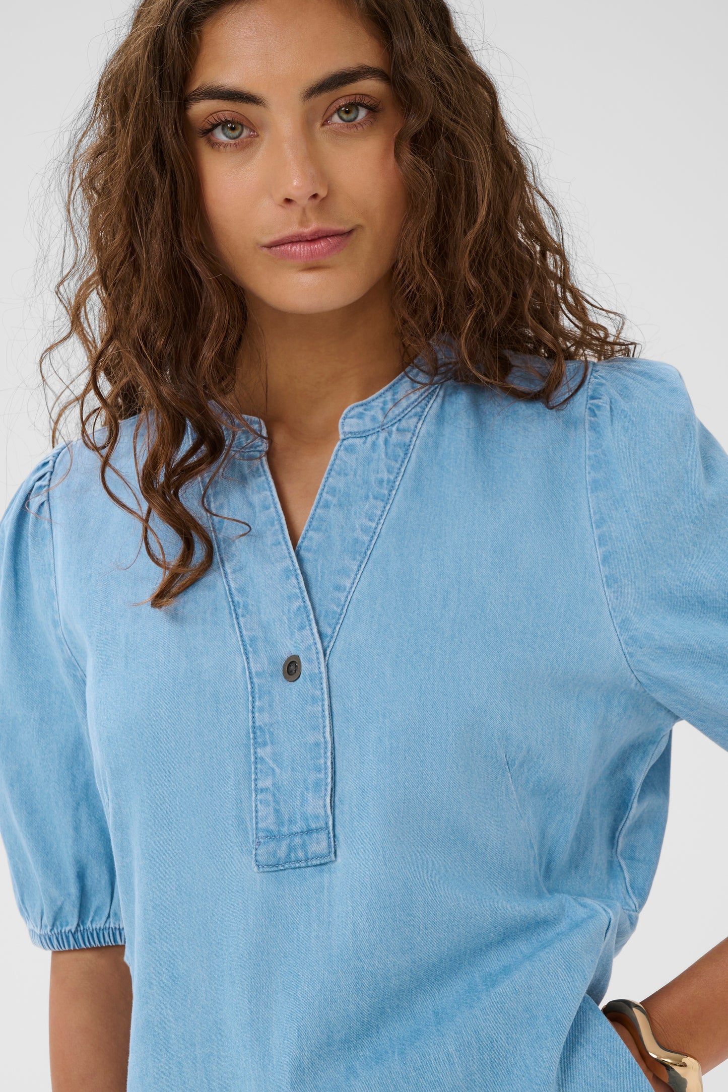 Berteline Arpa kjóli - Light blue wash