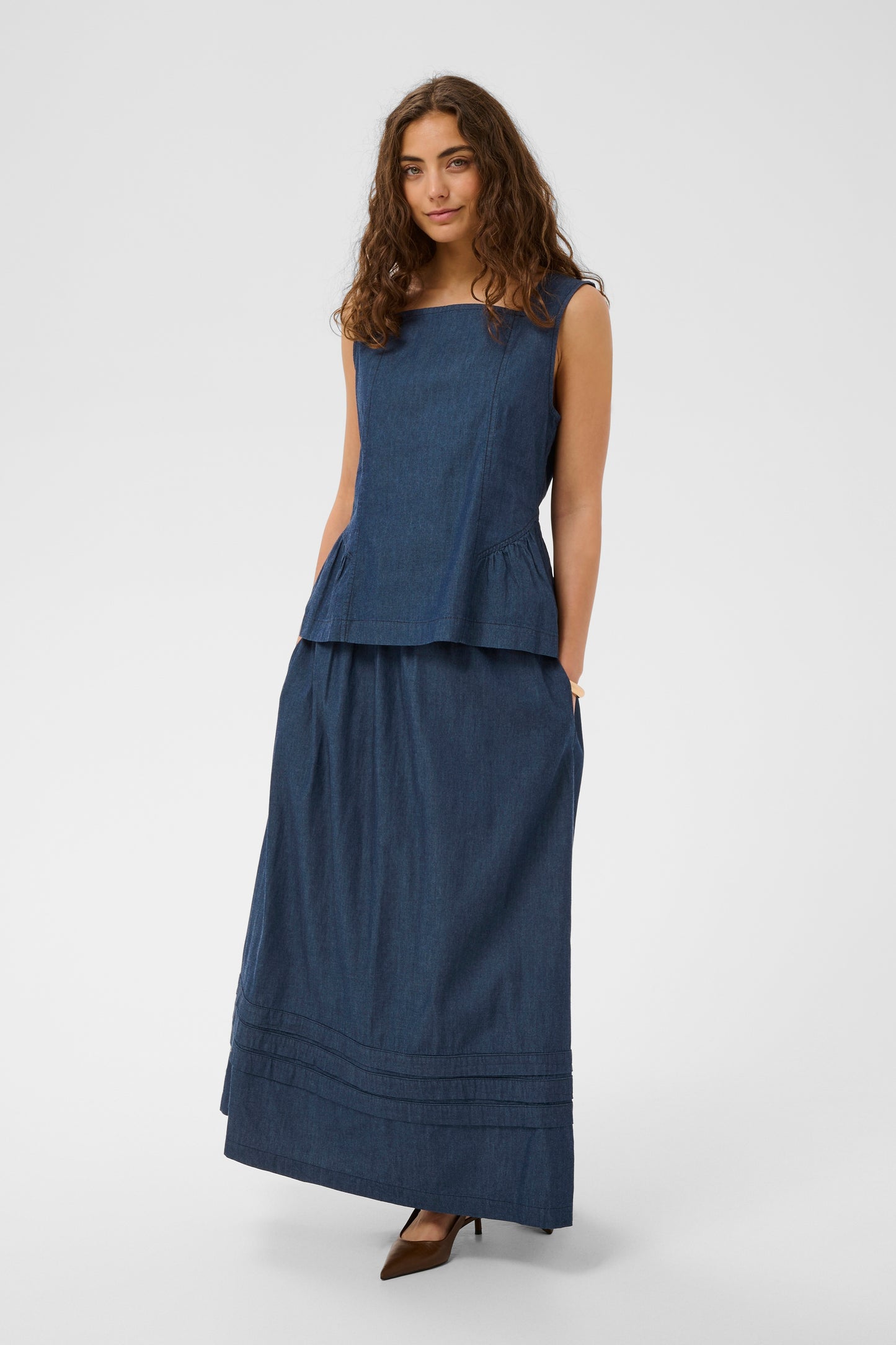 Mone Michelle Top - Blue Rinse Wash