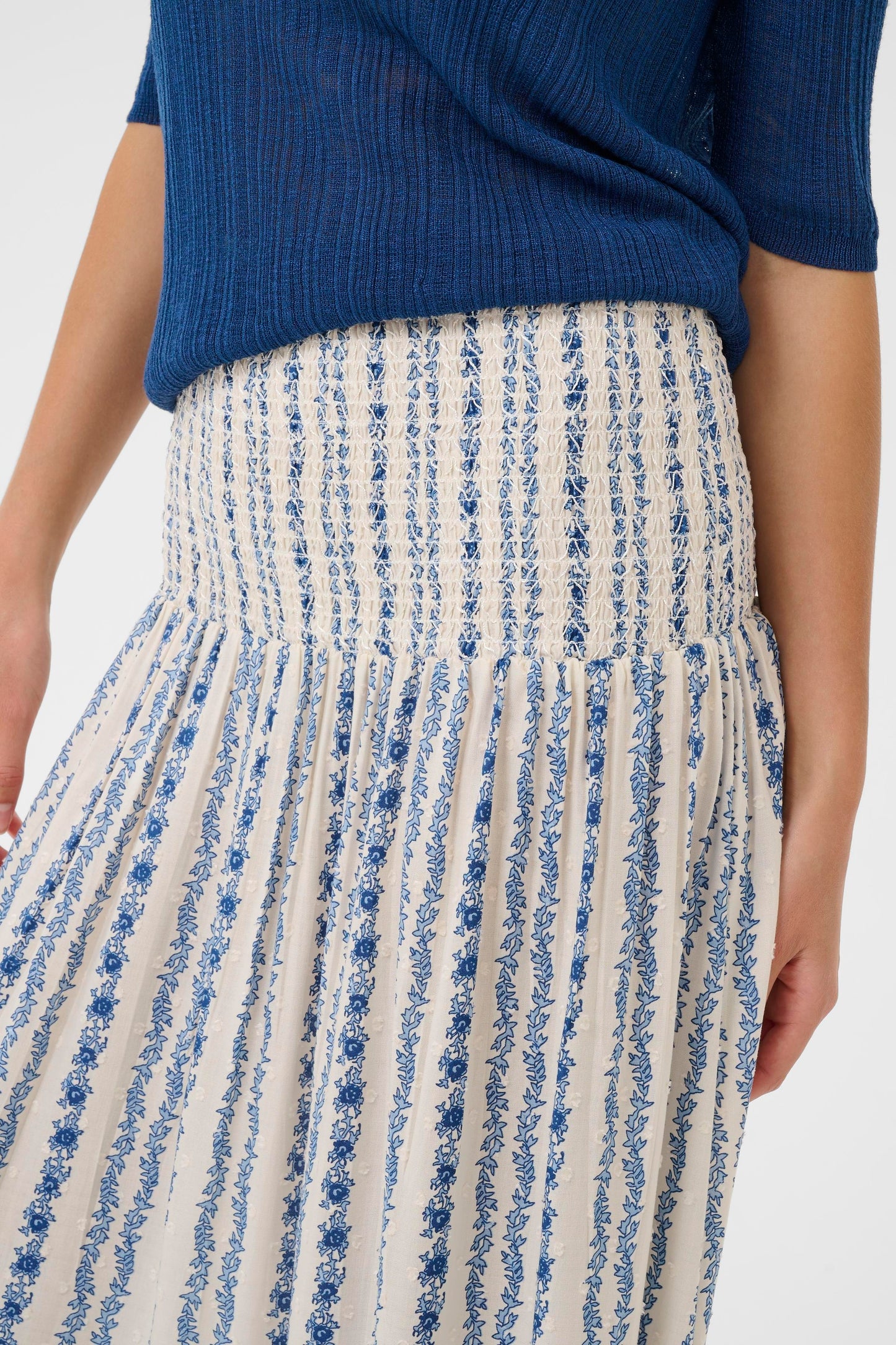 Hollie niðurdeilur - Blue/White Graphic