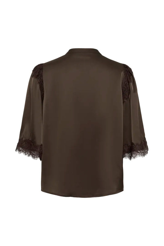 Teagan Blouse - Chocolate Brown