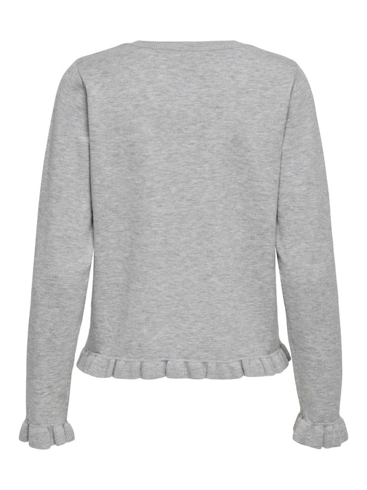 Cinderel Kardigan - Light Grey Melange