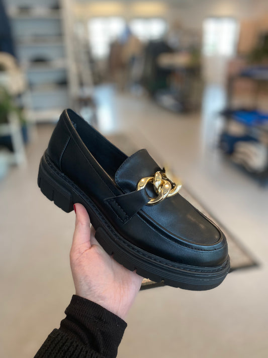 Loafers - Black/Gold