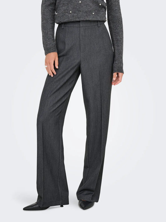 Hattie Klædningsbuksur - Dark Grey Melange