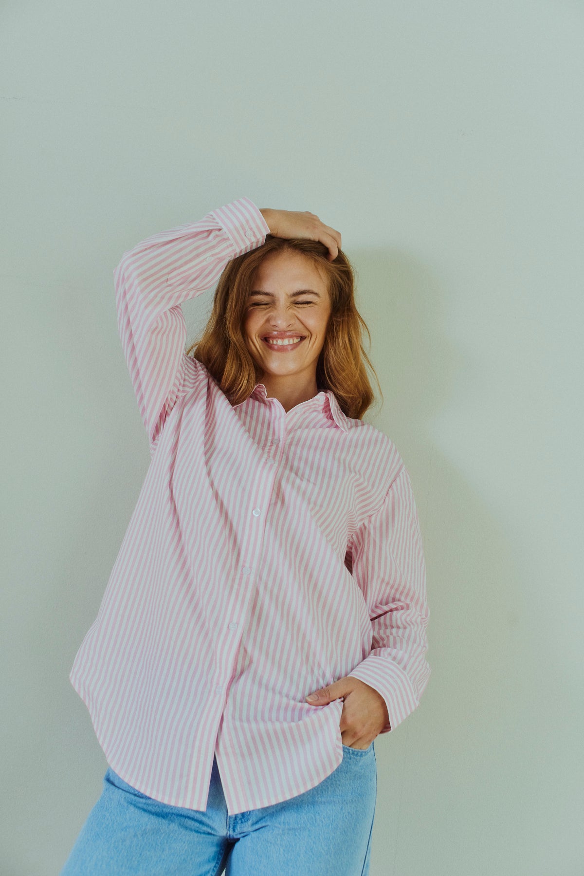 Jolle skjúrta - Star off-white w. sweet lilac