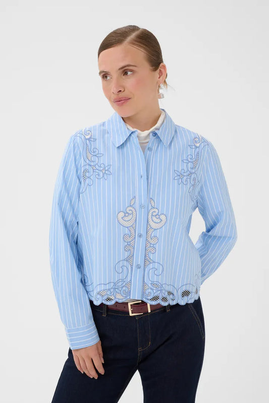 Nissa Shirt - Blue/White Stripe