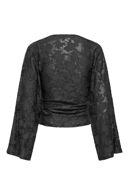 Nadia Ruching Top - Black