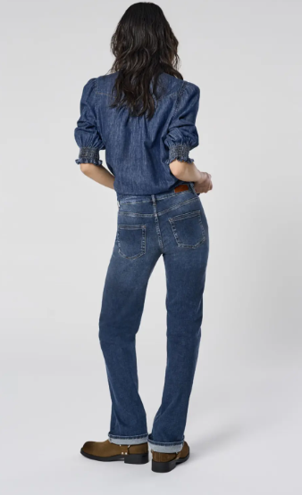 Blush Straight Jeans - Dark Blue Denim