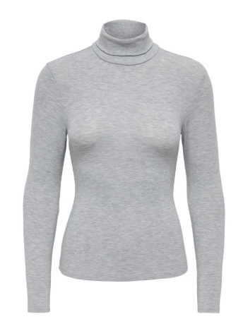 Only Glamour Roll-Neck - Light Grey Melange