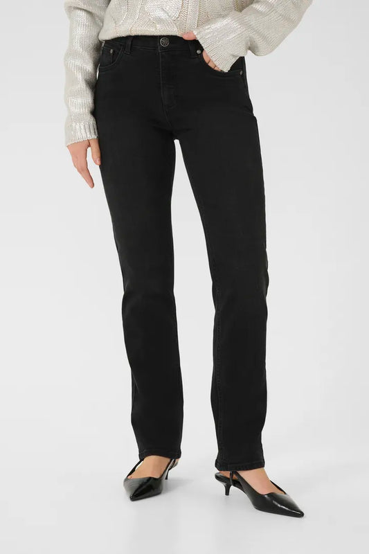 Annalisa Ami Straight Jeans - Black Wash