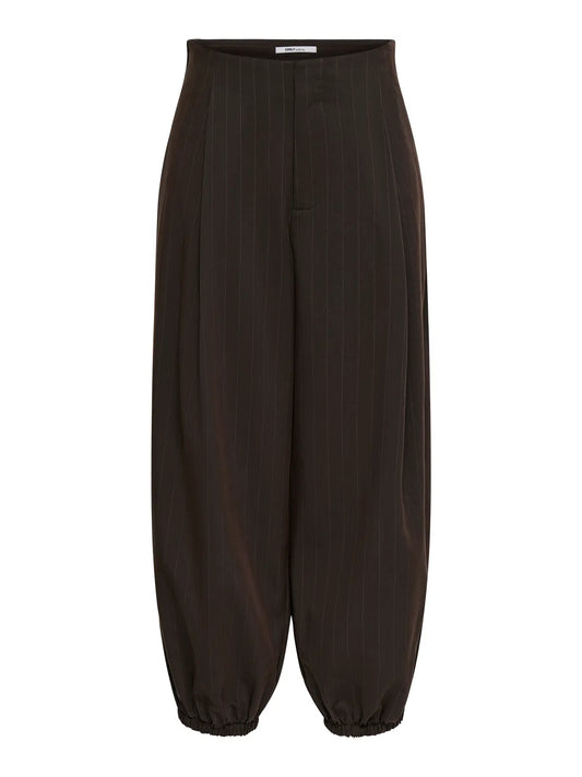 Only Rumba-Alden Ballon Pant - Brown/Pinstripe