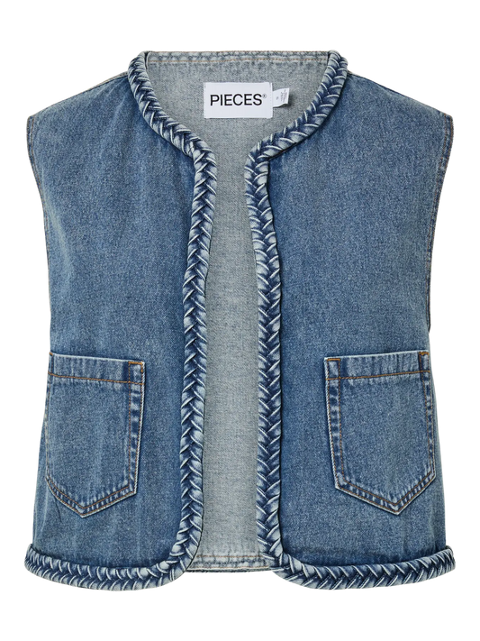 Bell vestur - Light Blue Denim