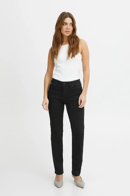 Karolina HW Jeans Straight - Stay Black