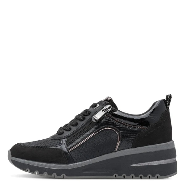 Wedge Sneakers - Black Combo