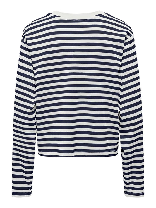 Carlina blus - Cloud Dancer/Naval Academy