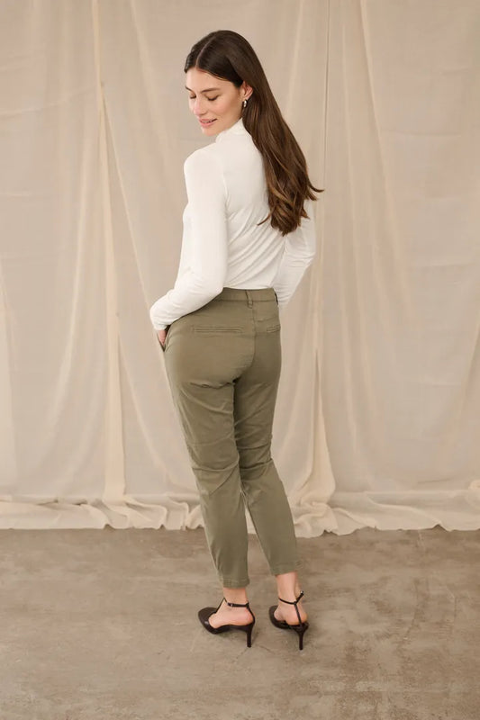 Brita Cropped Buksur - Burnt Olive