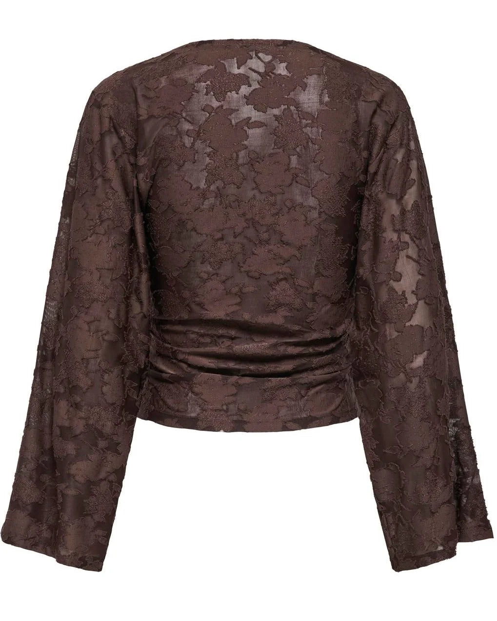 Nadia Ruching Top - Coffee Bean