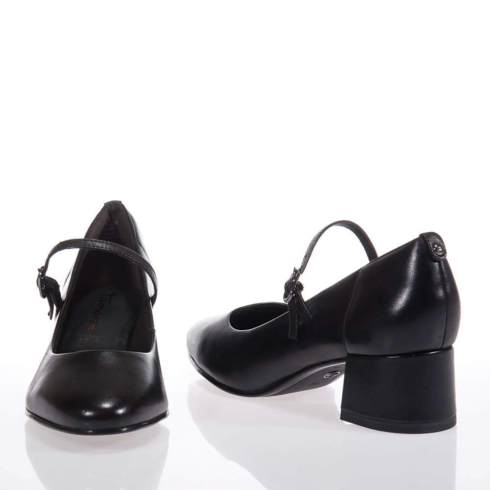 Høghælaðir skógvar - Black leather