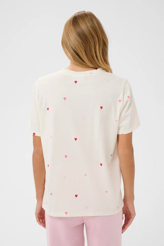 Johanna T-Shirt - Pink Multi Hearts
