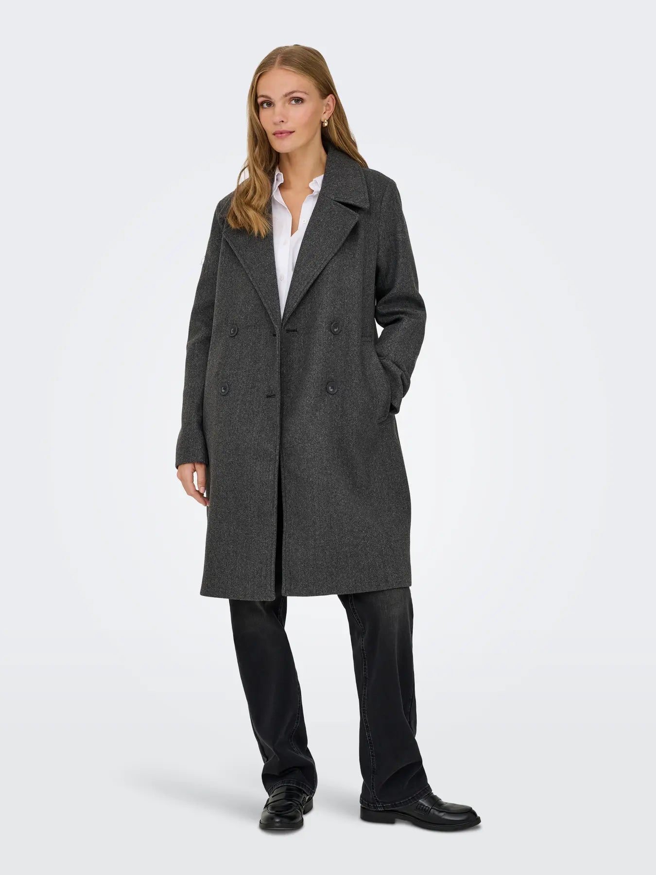 Ladina frakki - Dark Grey Melange