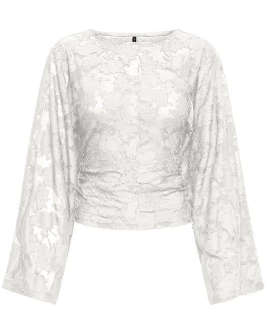 Nadia Ruching Top - Creme
