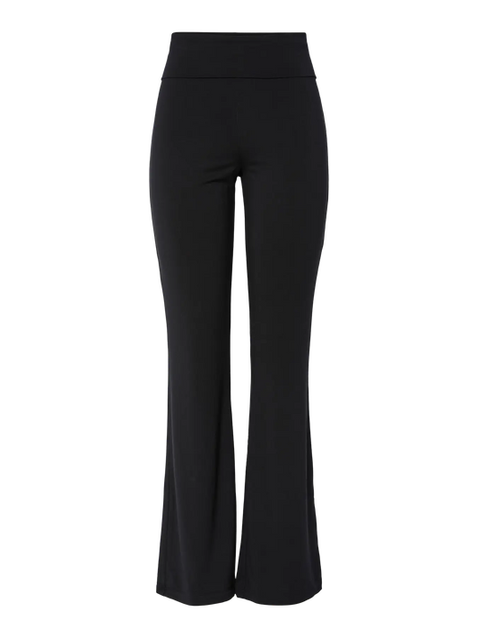 Maliva Flare Fold Down Buksur - Black