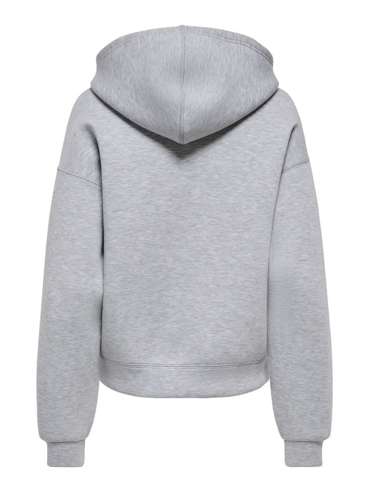 Naomi two-way zip hettutroyggja - Light grey melange