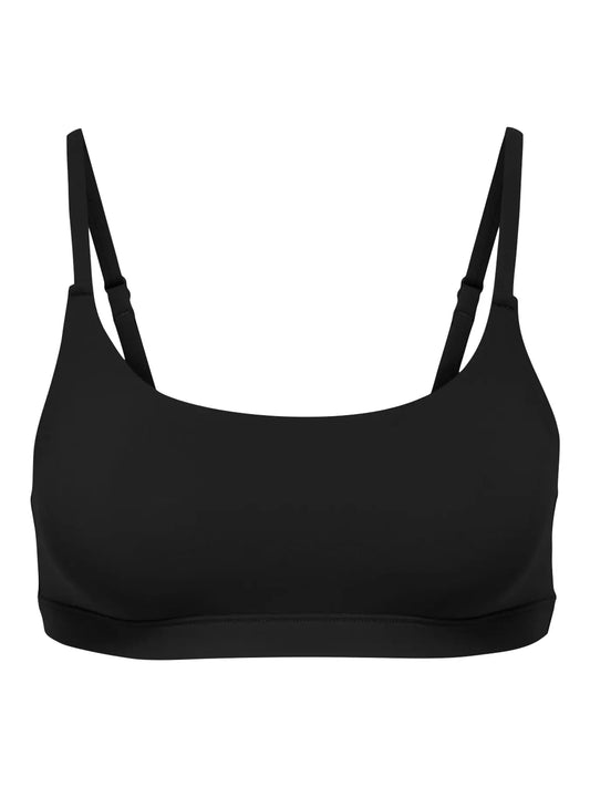 Peachy scoop bralette - black