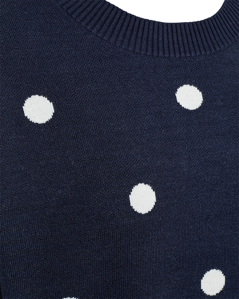 Flow troyggja - Navy blazer w. star off-white