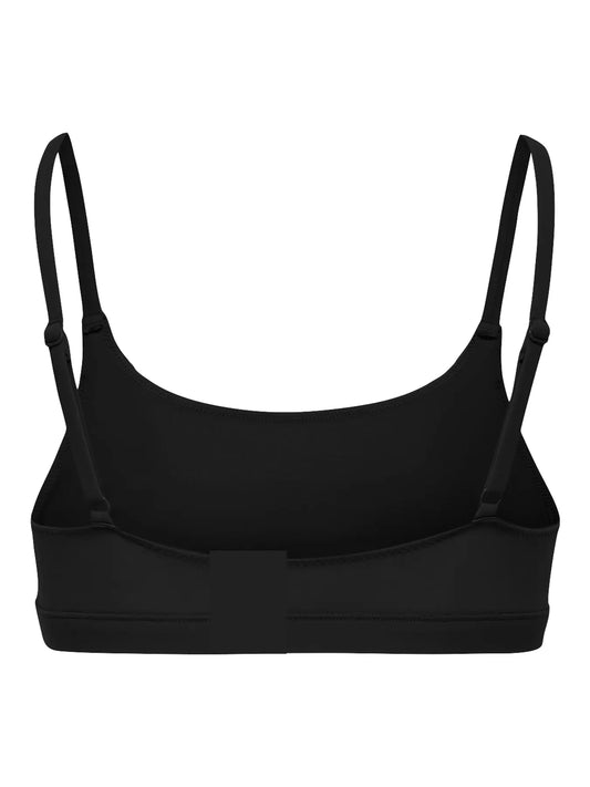 Peachy scoop bralette - black