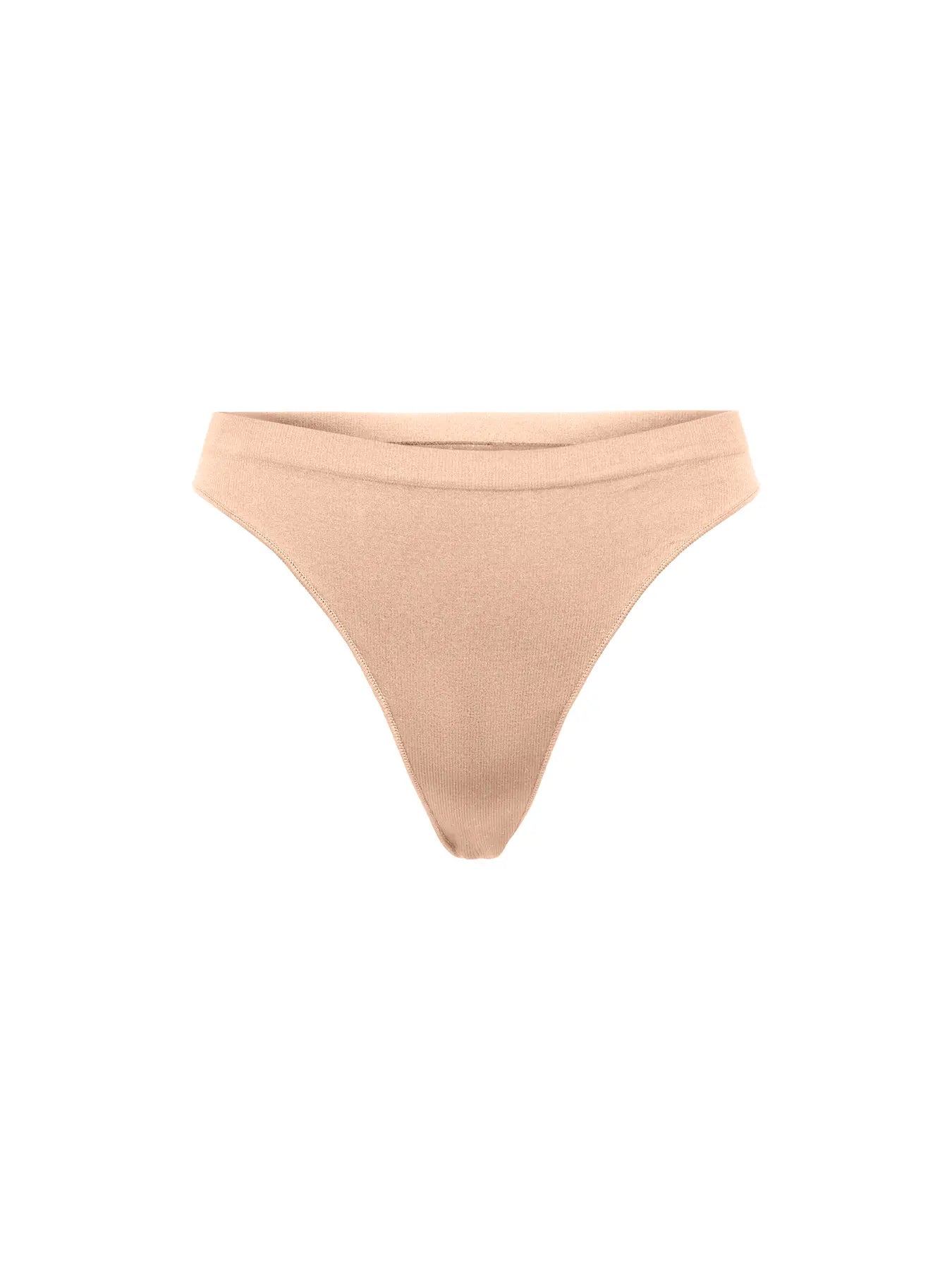 Vicky rib seamless thong - Peach taffy