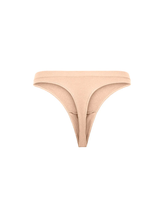 Vicky rib seamless thong - Peach taffy
