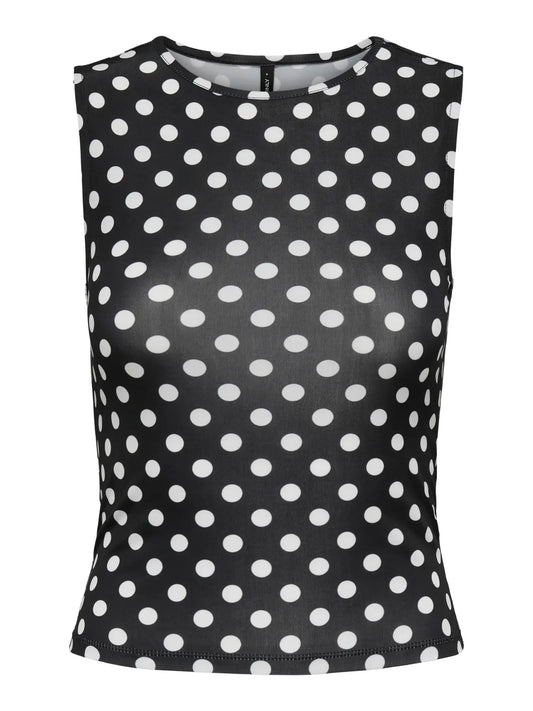 Anna toppur - Black w/white