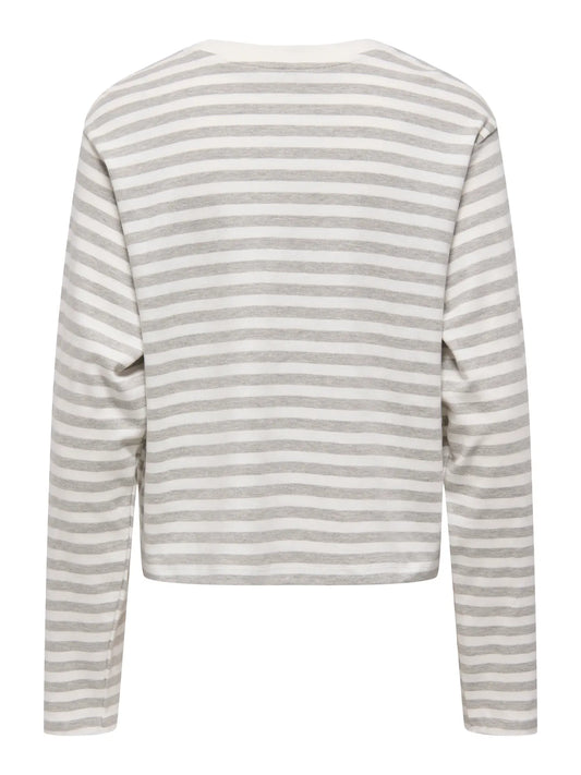 Carlina blus - Cloud dancer/Light grey