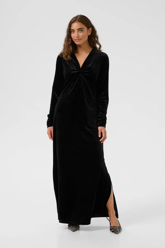 Zoe Langur Kjóli - Black Velour