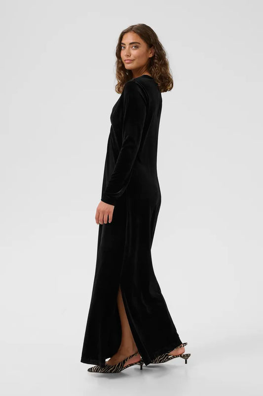 Zoe Langur Kjóli - Black Velour