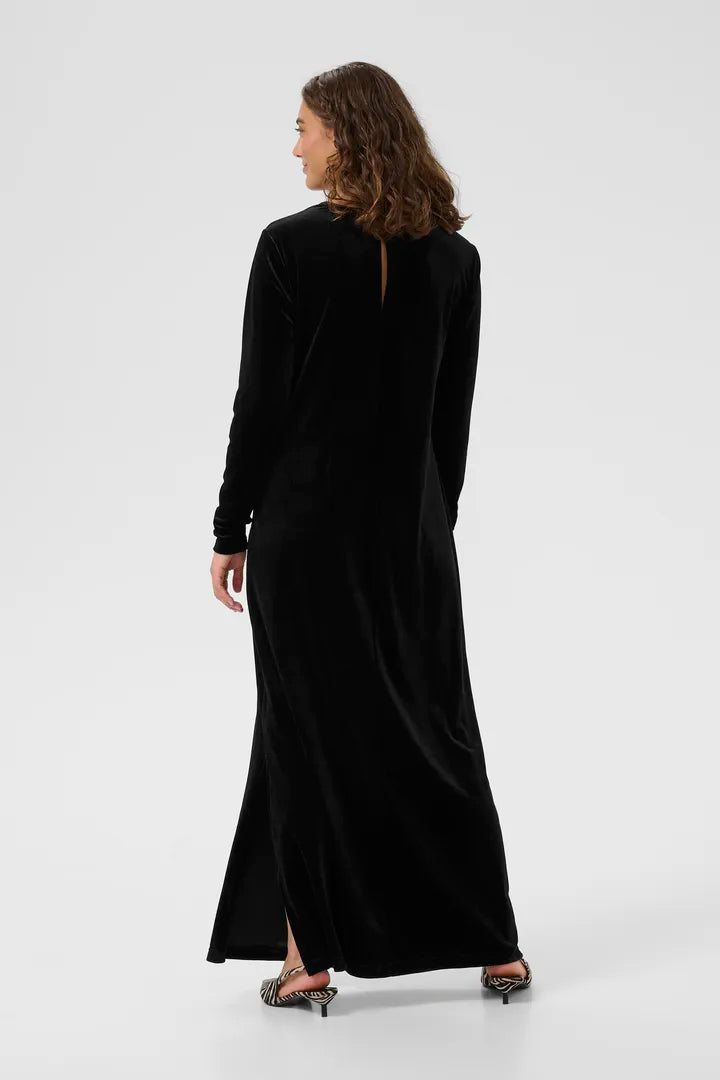 Zoe Langur Kjóli - Black Velour