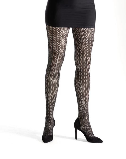 Herringbone glimmur nylonsokkabuksur - 70 DEN