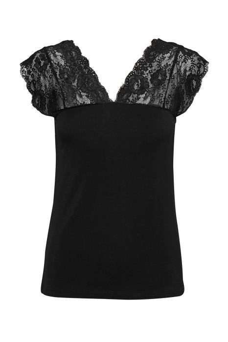 Poppy Lace Toppur - Black