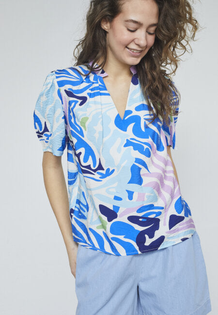 Girpa Blusa - Blue/Multi