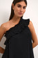 Elina One Shoulder Kjóli - Black