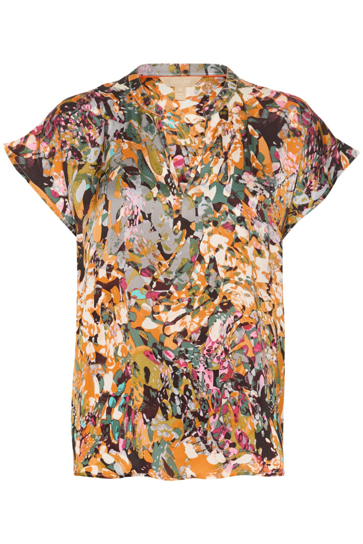 Kia blusa - Orange Abstract