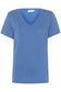 Adelia V-neck T-Shirt - Dutch Blue